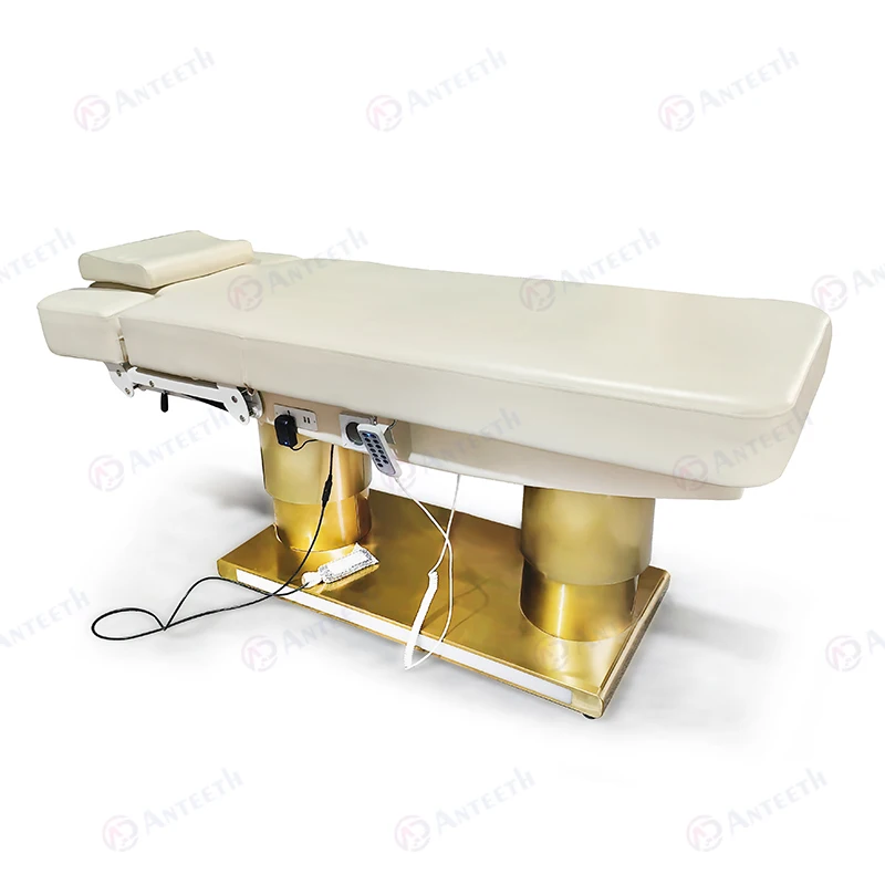 Luxurious  Armrest Hair Washing Facial Bed 4motors Comfortable Electric Massage Bed Metal Base Esthetician Lash Work Beauty  Bed