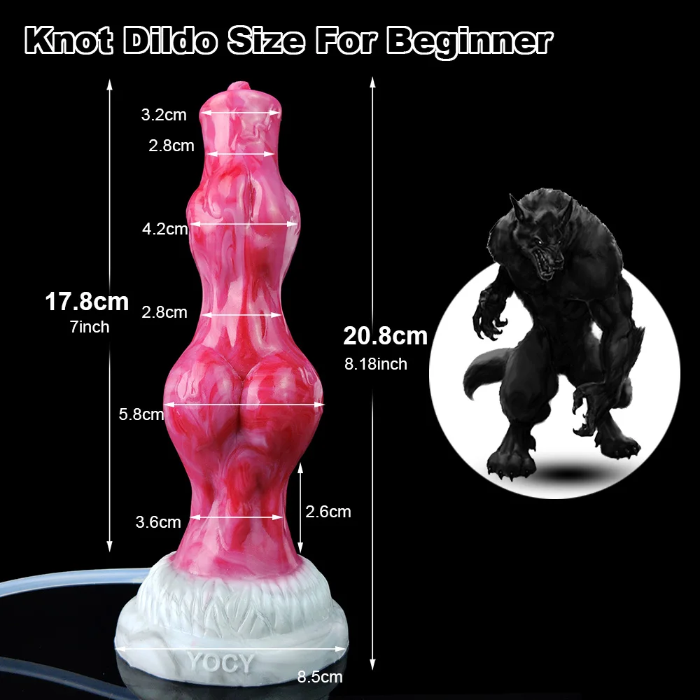 YOCY Monster Squiritng Dog Dildo For Women Silicone Wolf Knot Dildo Adult Sex Toy With Suction Cup Anal Ejaculating Stimulator