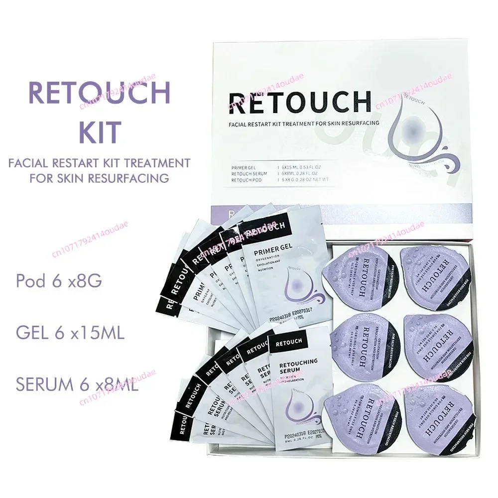 Packaging Retouch Glam Revive Hydrate Detox Balance Illuminate Kit Facial Oxygen Bubble Pods For Co2 Oxygen Machine