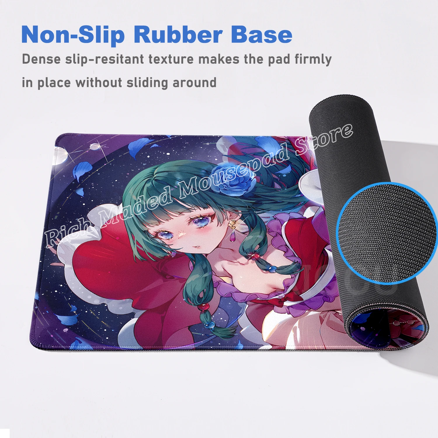 แผ่นรองเมาส์อนิเมะขนาดใหญ่ The Apothecary Diaries Maomao แผ่นรองเมาส์กันลื่น แผ่นรองคีย์บอร์ดแบบขยาย อุปกรณ์เสริมสำหรับโต๊ะทำงาน HD XXL สำหรับเล่นเกม ​   แผ่นรอง