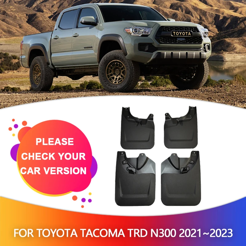 Car Mudguards for Toyota Tacoma TRD N300 MK3 2021~2023 2022 Auto Mudflaps Fender Mud Flap Splash Flares Guards Cover Accessories