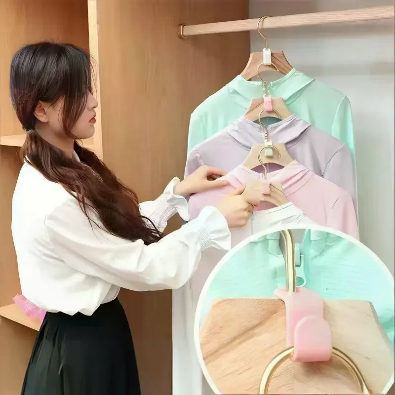 50/100Pc Clothes Hanger Hooks Space Saving Closet Connector Hook Cascading Hanger Plastic Extender Clips Wardrobe Coat Organizer