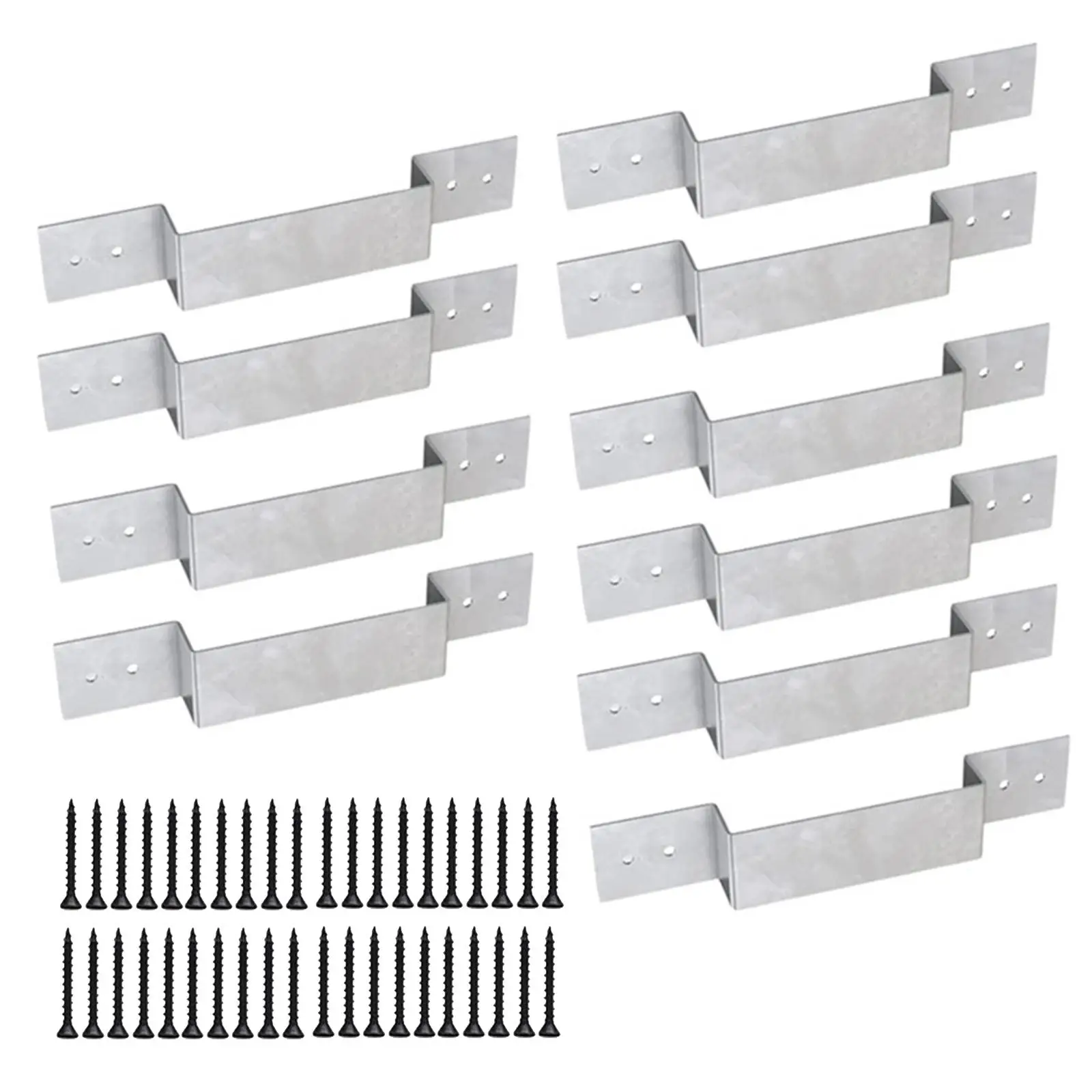 

10 Pieces Fence Post Security Brackets Fence Brackets Secure Fence Clip Weatherproof Fence Panel Supports for 100mm Posts