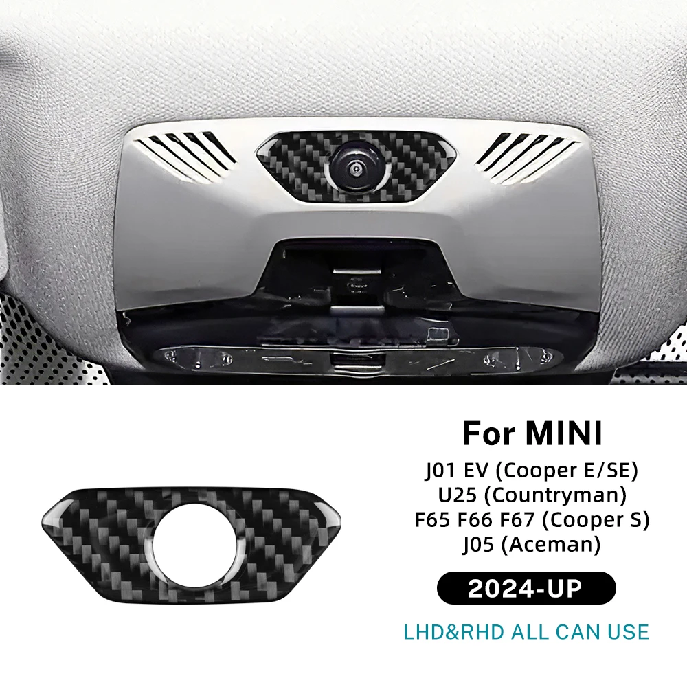 For BMW MINI Cooper S U25 Countryman F65 F66 F67 J01 EV J05 2024 2025 Car Camera Cover Carbon Fiber Accessories Interior Sticker