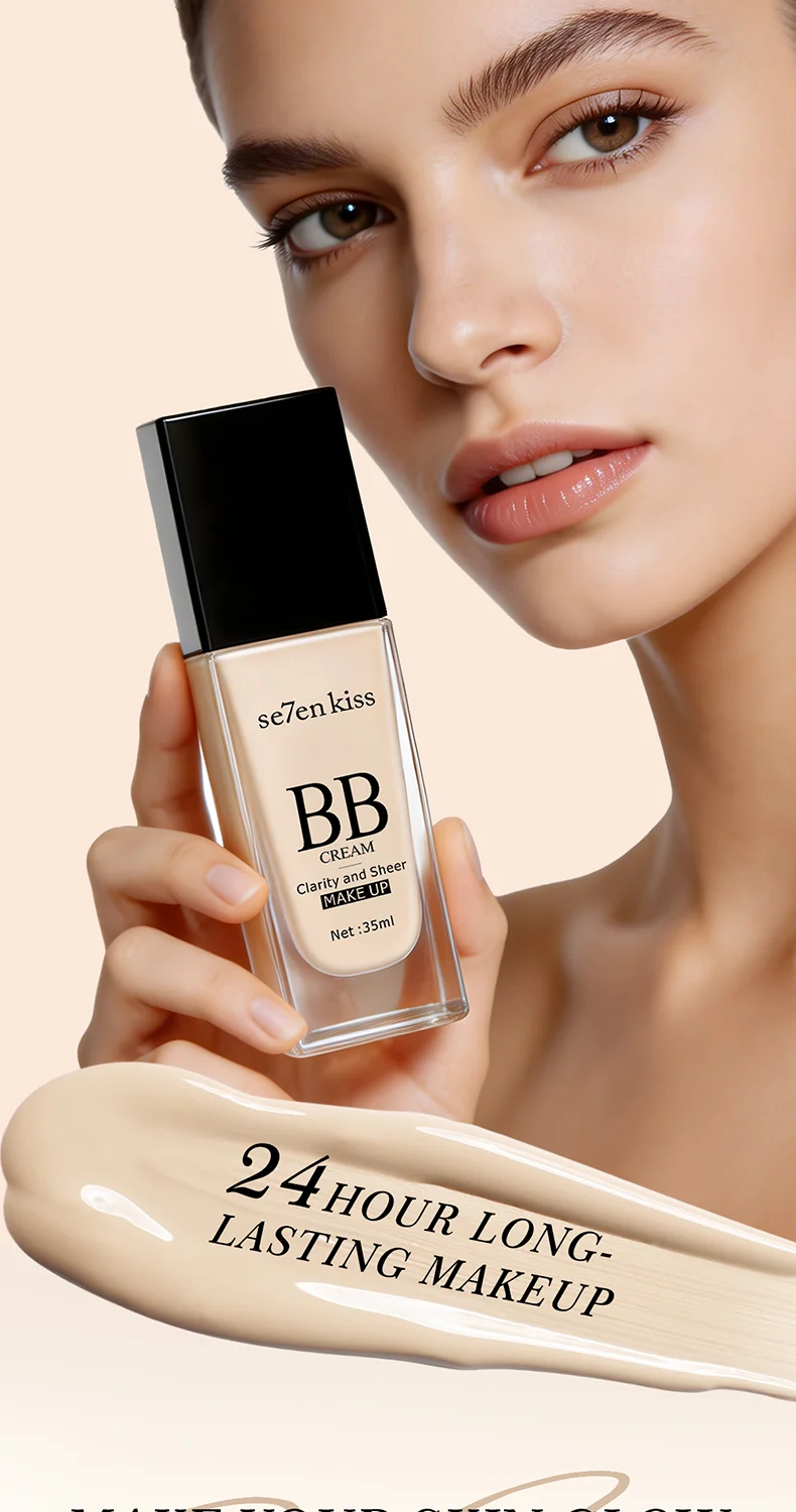 Lightweight Waterproof BB Cream, Long-Lasting Formula, Refreshing and Comfortable, Creating a Natural Makeup Look S3a56bb728b4f4f39b0cd658a402641b9m