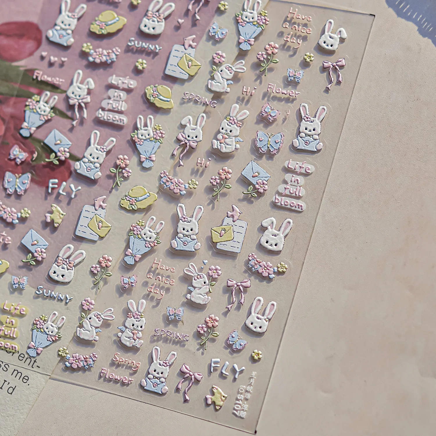 Adesivo per nail art 5D Bowknot di lusso Elegante nastro bianco Archi Nodi di seta lucidi Perle Stelle scintillanti Decalcomanie per manicure per unghie fai da te