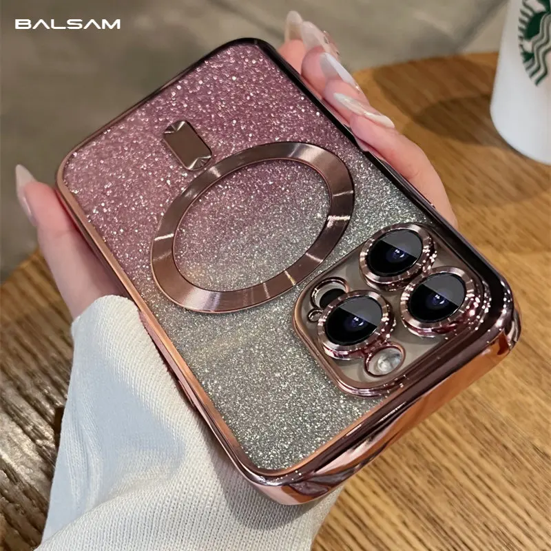 

Прозрачный чехол с градиентом и блестками для iPhone 14 Plus 11 12 13 Pro Max