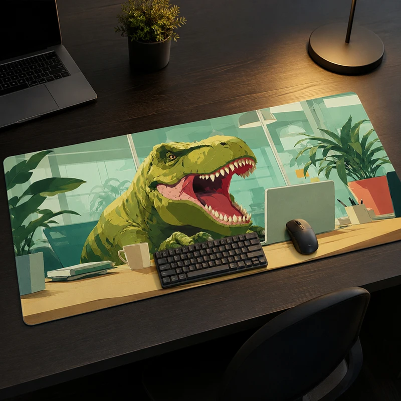 Office Tyrannosaurus Mouse Pad Gamer XL HD Mousepad XXL MousePads Soft Carpet Natural Rubber PC Table Mat