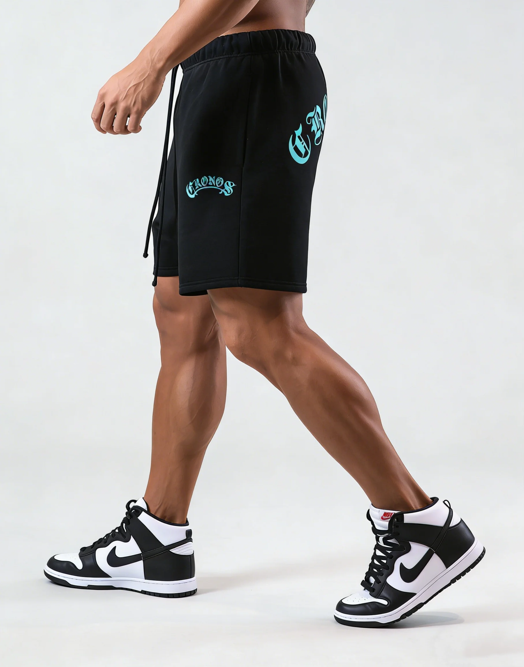 CRONOS BLACKLETTER Men Shorts NEW Gym Workout Running Shorts Loose