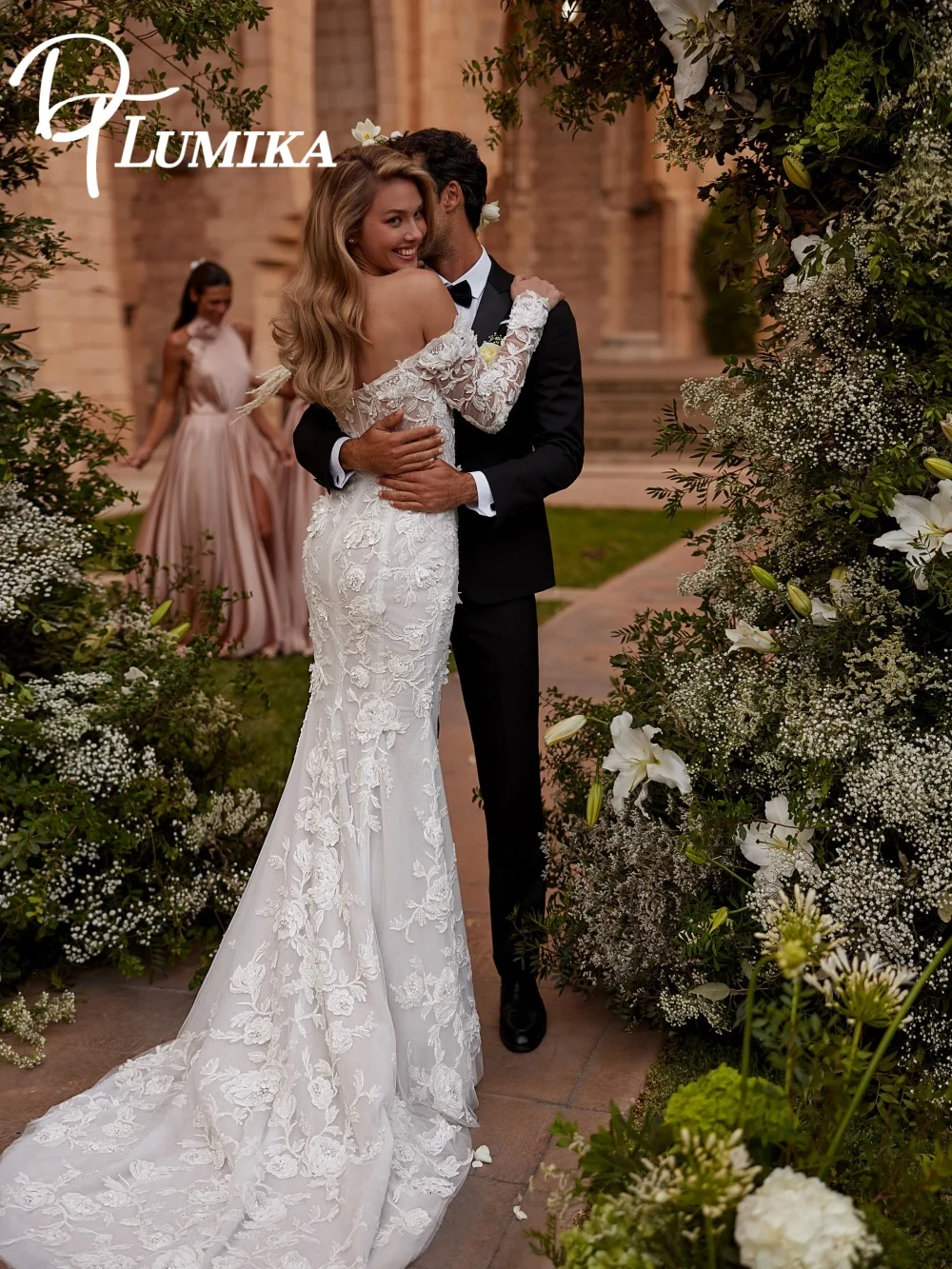 

Romantic Off-Shoulder Wedding Dress 2026 Classic Appliquéd Church Bridal Gown Stylish A-Line Floor-Length Dress Customized