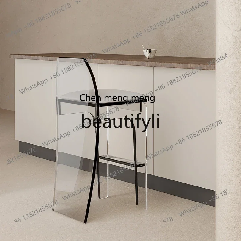 

Acrylic bar chair light luxury home modern simple island high stool