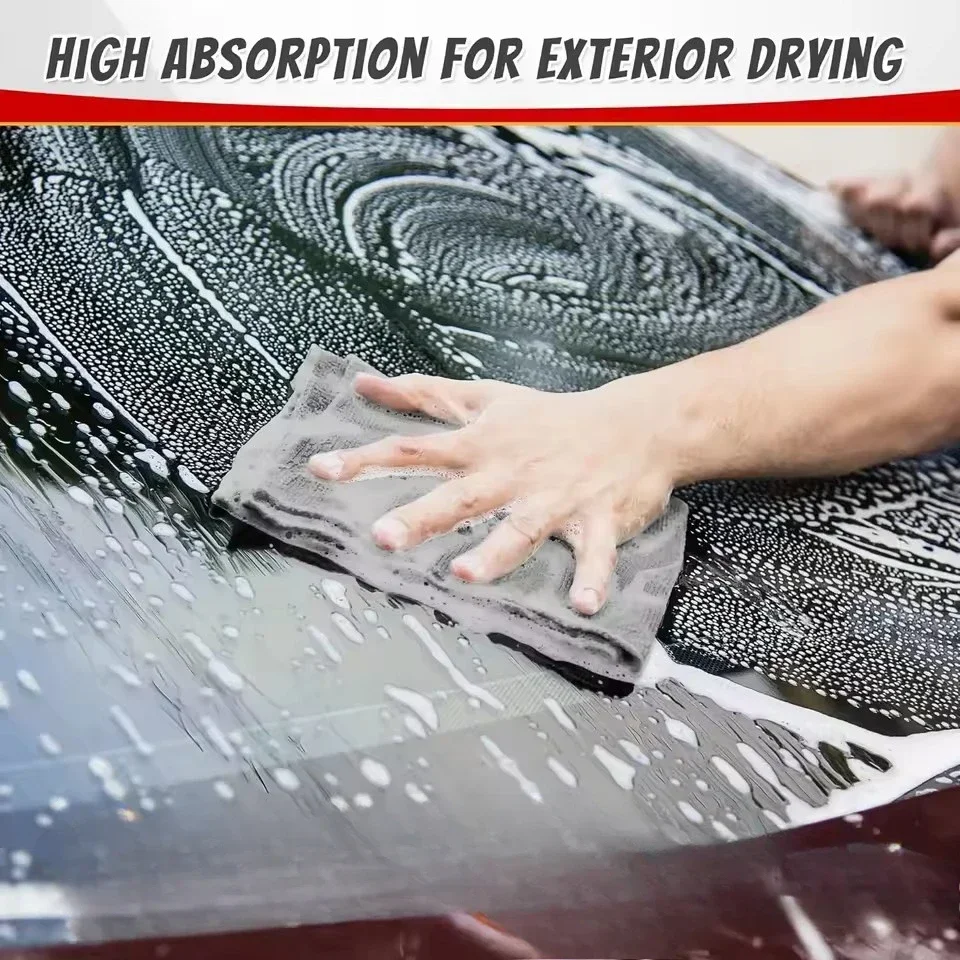 5PCS Thickened Microfiber Cleaning Cloths Lint-free Reusable Wipes Highly Absorbent Suitable For Car Windows Car Cleaning Tools