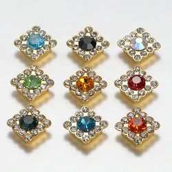 100pcs 10mm Square Crystal Rhinestone Cabochons For Jewelry Making DIY Handmade Craft Bows Hair Accessories Decor Patch Material