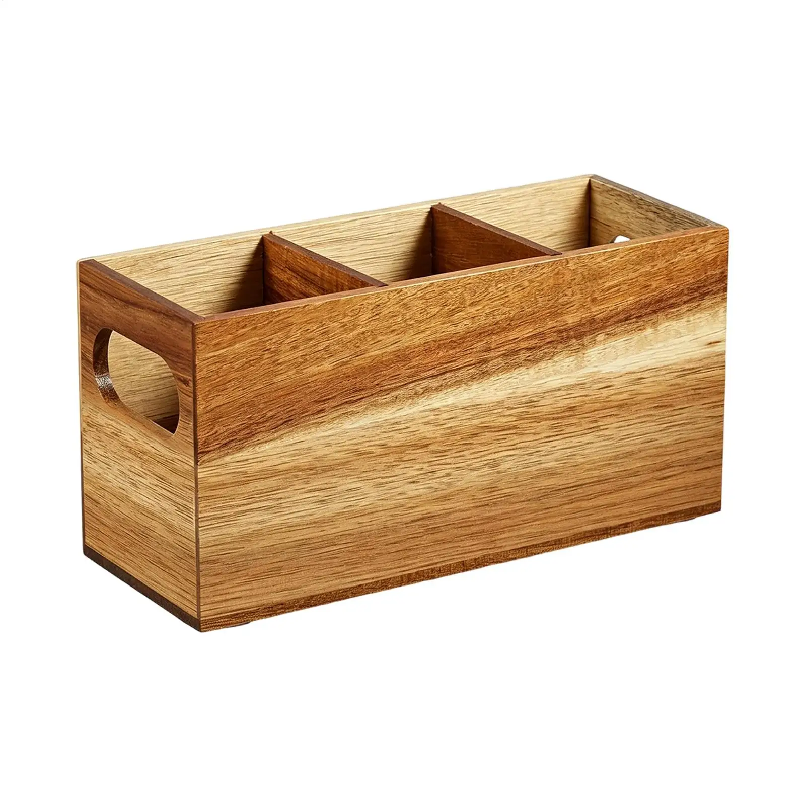 

Utensil Holder Wood Extra Large With 3 Compartments Cooking Gadgets Kitchen Counter Utensil Holder For Oil Bottle Ladle Spoon