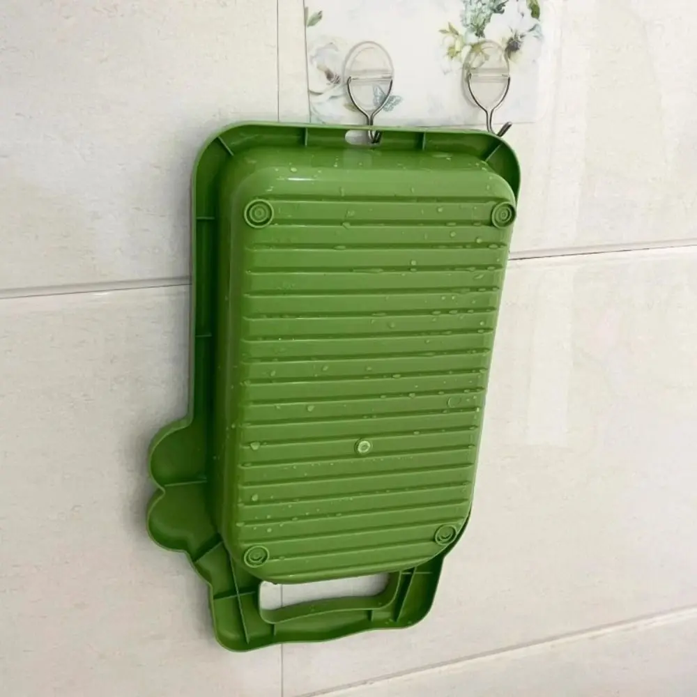 Plastic Integrated Laundry Board Thicken Anti-slip Clothes Washboard Manual Cartoon Crocodile Integrated Washbasin