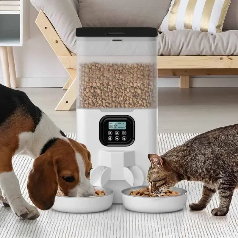 

#For Pet Cat Feeders Large Capacity Automatic Feeder 6L Double Auto Cat Food Dispenser Smart Timed Cat Feeder for Cats Dog Dry F