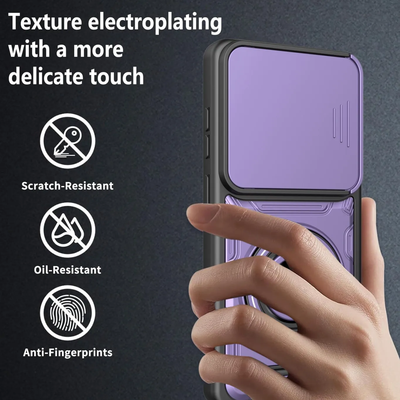 Stoßfeste Panzerhülle mit Schiebe-Kameraschutz und Magnetständer für Samsung Galaxy A07 A17 A26 A36 A56 A37 A57 S26 Plus Ultra – Detail 9