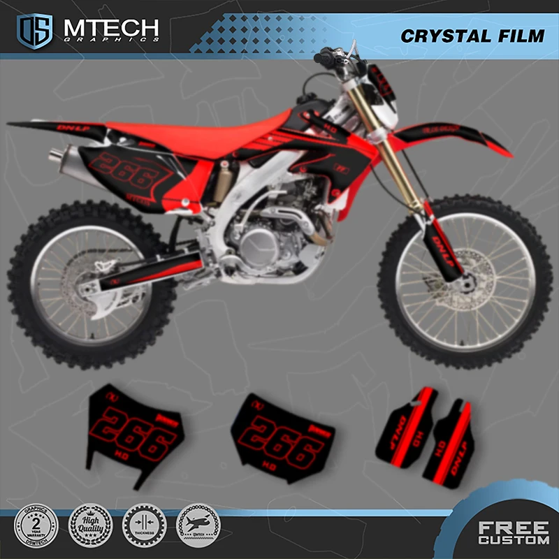 

DSMTECH Custom Motorcycle Graphics Background for HONDA 2005 2006 2007 CRF450X 2008-2018 Decals Stickers Kits 011
