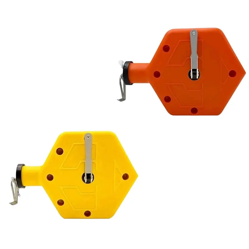 WCS-Heavy Duty Chalk Line,Construction Marking Tool, 100-Foot Line, Ergonomic Design, For Measuring And Layout Chalk