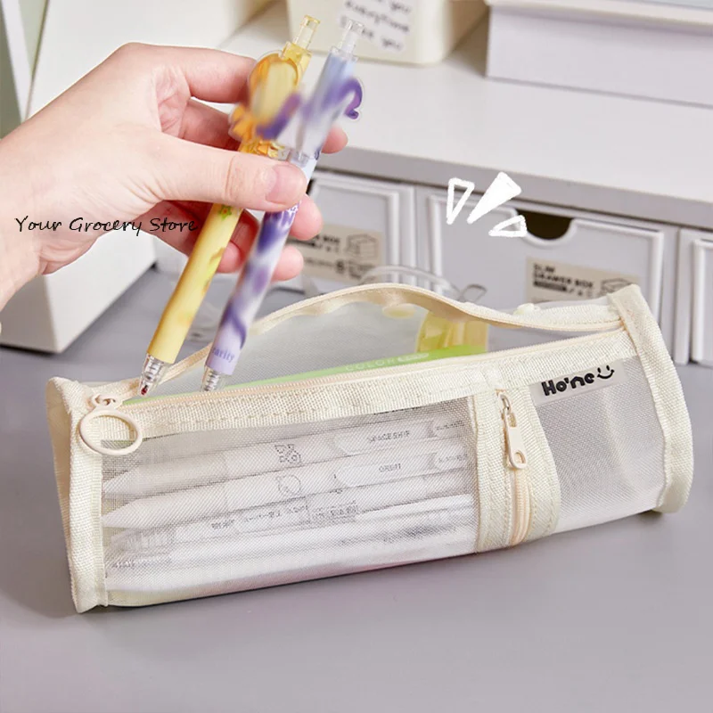 Exam Specific Pencil Case High-value Cylindrical Pencil Case Student Large Capacity Transparent Storage Pencil Case