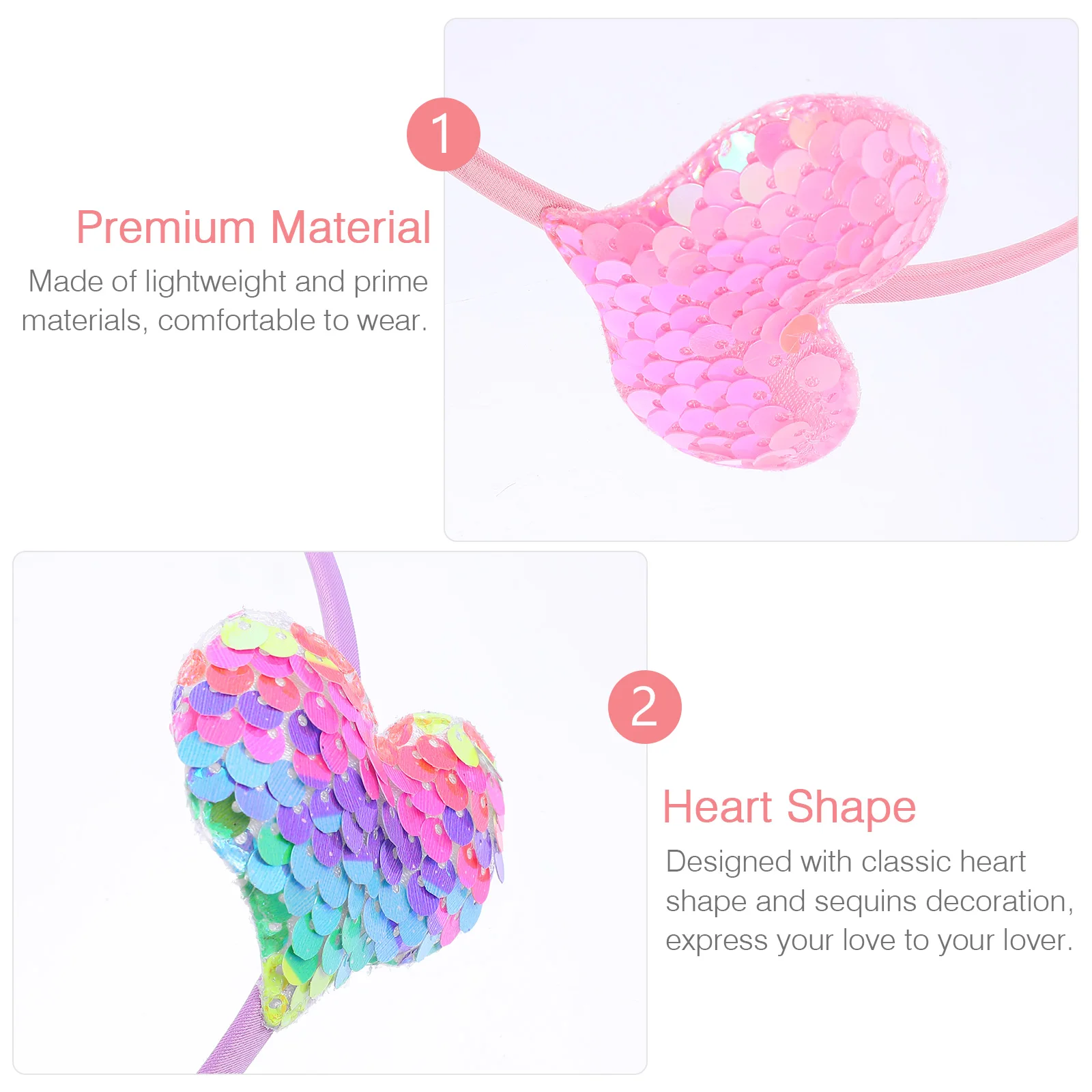 

12 Pcs Headb Sequins Hair Accessories for Girls Glitter Hairb s Kids Valentine Wedding Sequins Headb Birthday Party