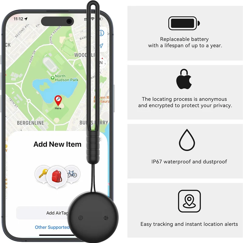 GPS Tracker Smart Bluetooth airtag locator Work with Apple Find My APP Anti Lost Reminder Device Car Key Pet Kid Finder