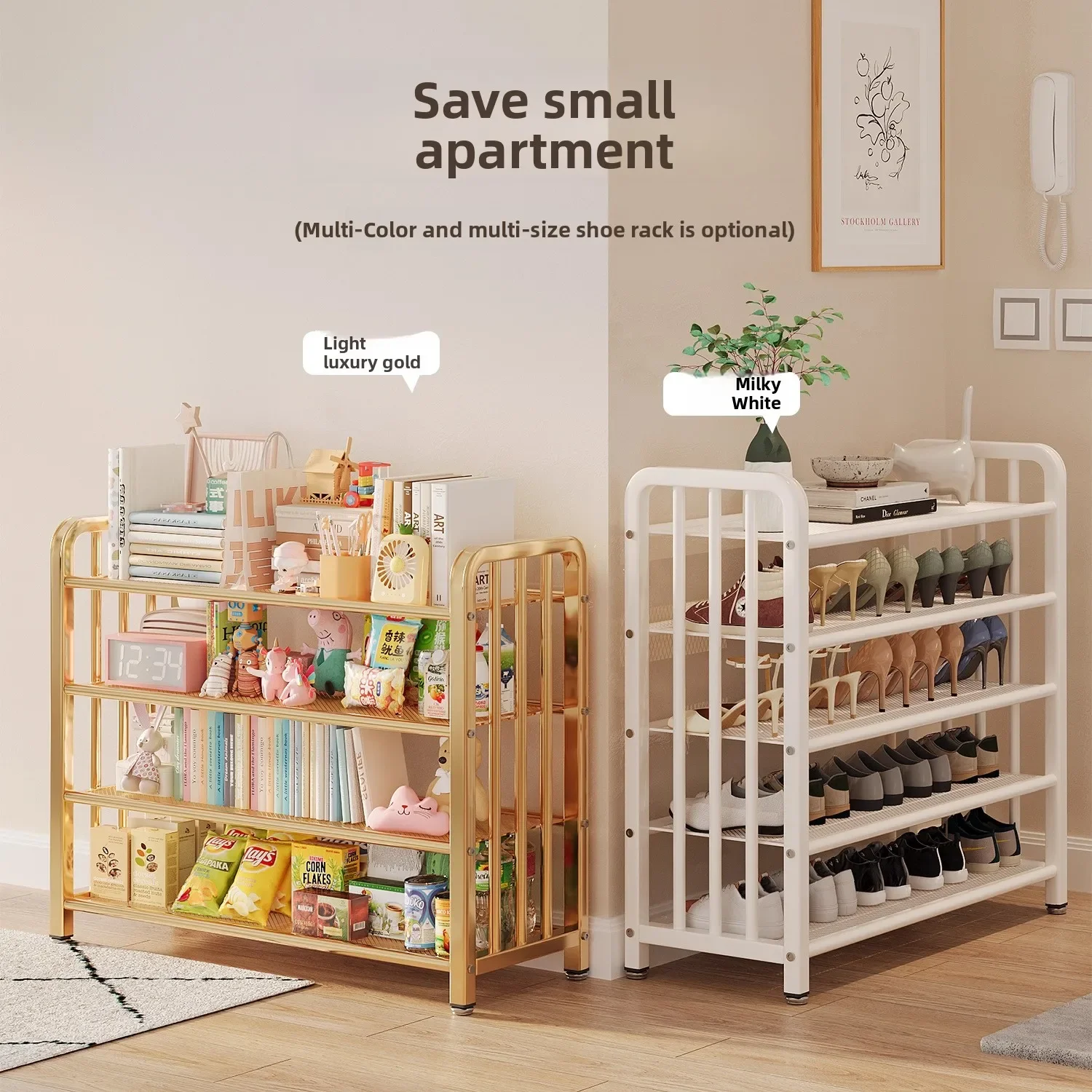 

Household shoe rack door multi-layer space-saving storage dust-proof shoe cabinet dormitory simple and e****mical home entry