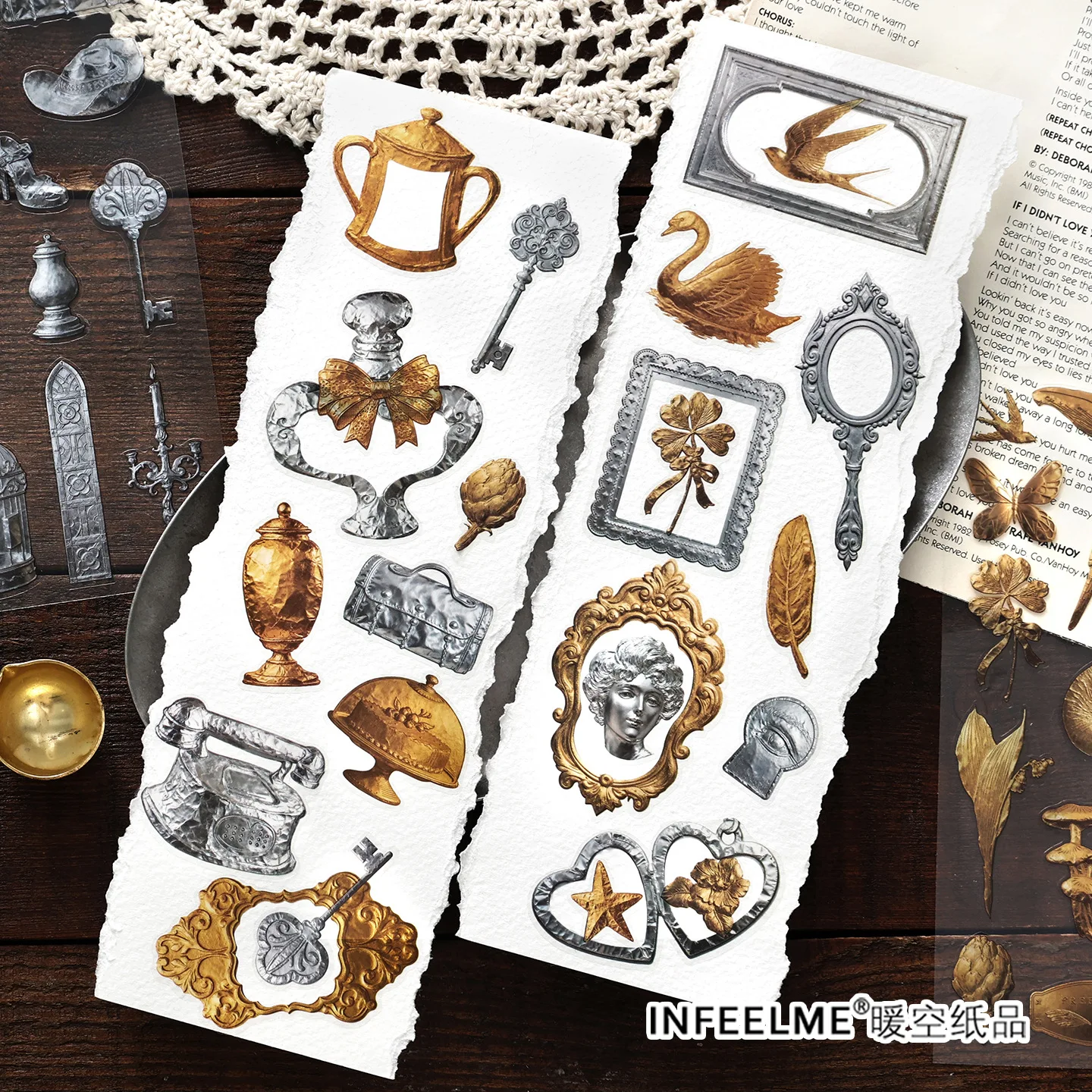 2pcs/lot Kawaii Scrapbook Sticker Time Fold Scrapbooking Supplies Planner Decorative Stationery Sticker