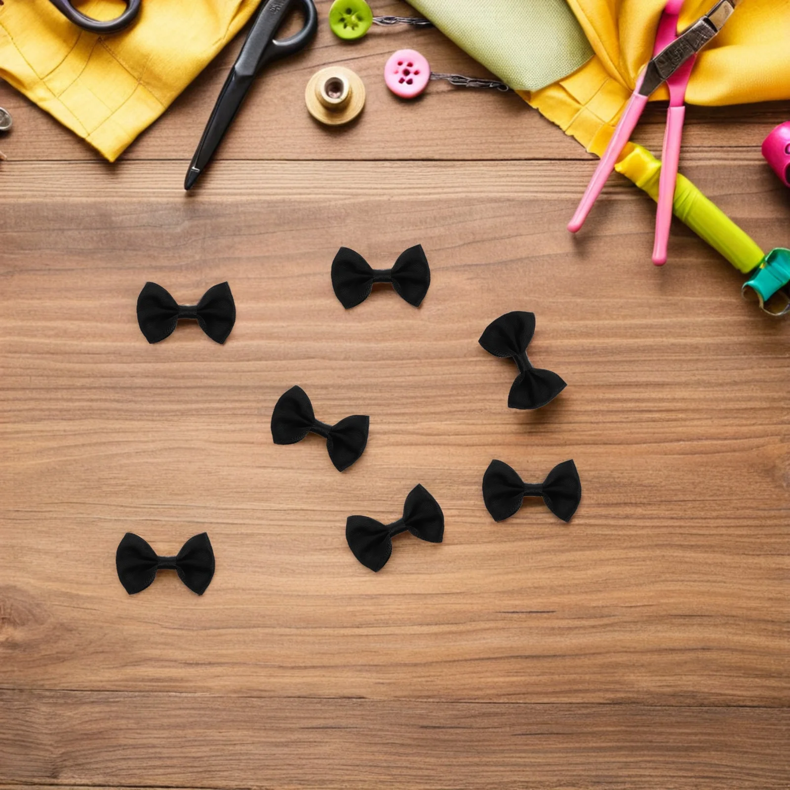 

200pcs Mini Bows For Crafts Small Satin Ribbon Bows Diy Craft Supplies Scrapbook Embellishments Making Accessories Handicraft