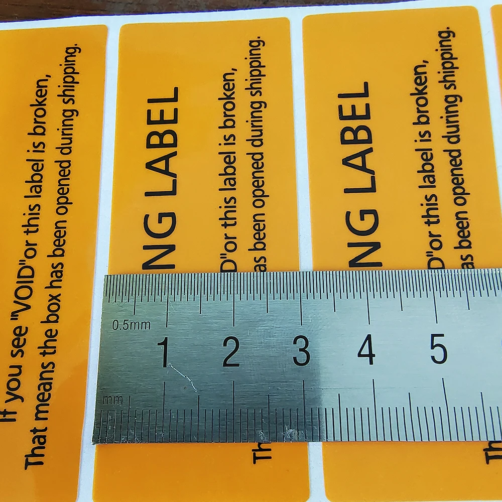 100PCS 80x30mm SEALING LABEL Sticker for Boxes Security OPEN VOID Left If Tampered Removal Proof Water Resistant Vinyl Tag