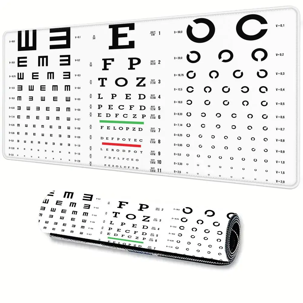 

Medical Eye Vision Chart Mouse Pad Direct selling xxxl Gamer Mousepad Large Mouse Mat Natural Rubber Desk Rug PC Desk Mats Desig