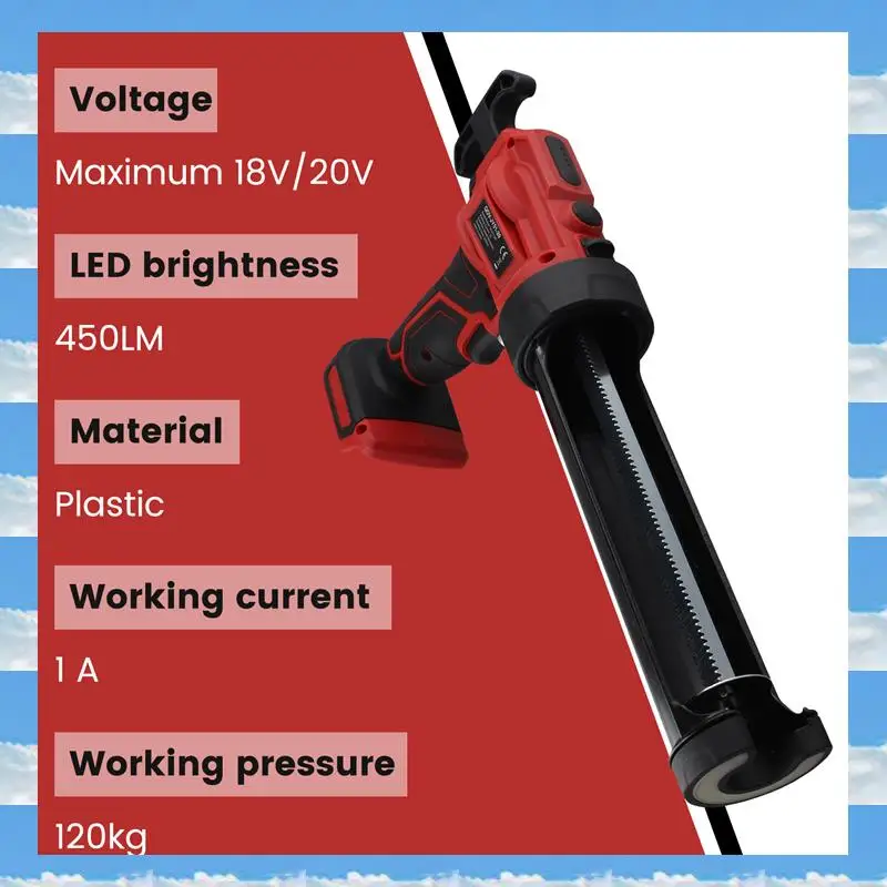 

A11I Electric Caulking Tool For 18V 21V Battery Cement Glass Adhesive Glue Seal Sealant Tool (No Battery)
