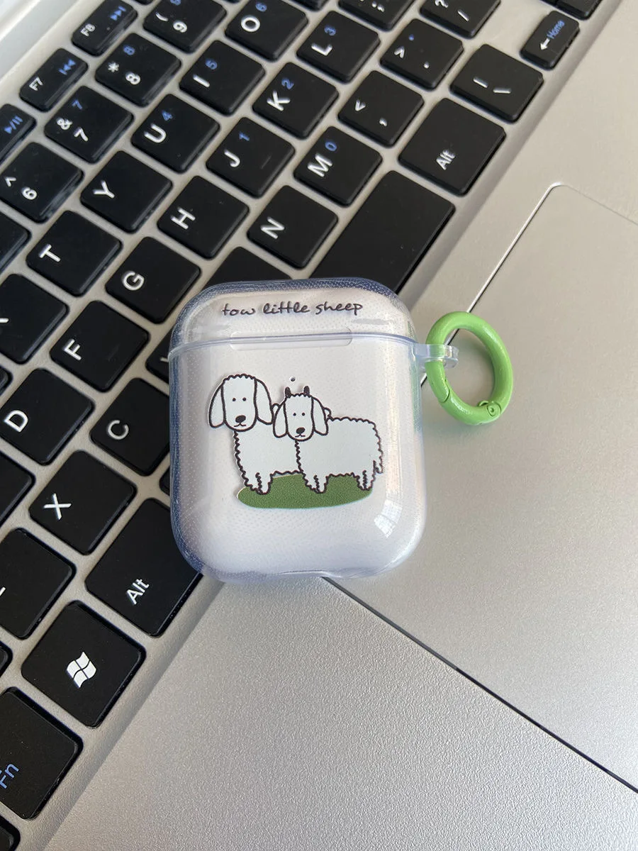 Cover per Airpods Pro 2 custodia di terza generazione trasparente morbida con anello pecora auricolare protettivo Funda Airpods 3 Generacion