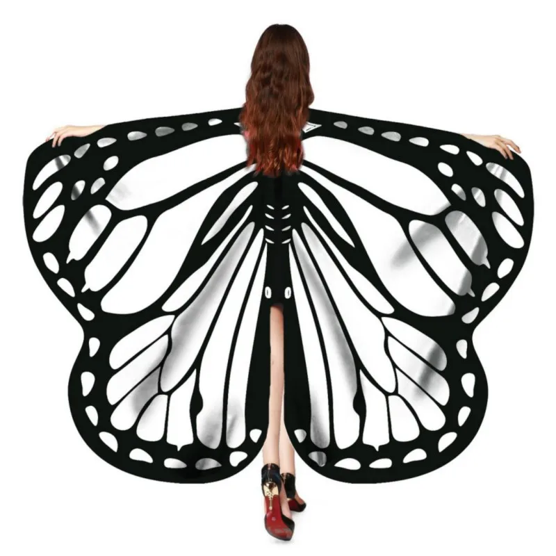 Mulheres Butterfly Cape Shawl, Halloween Wear, Natal, Formatura, Festa, Decorar