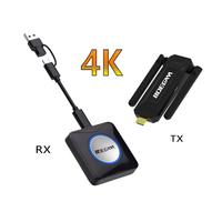 Best Low Latency Wireless Receiver With USB-C/USB-A Transmitter 4K 60Hz Screen Sharing 50m Plug And Play Miracast AirPlay
