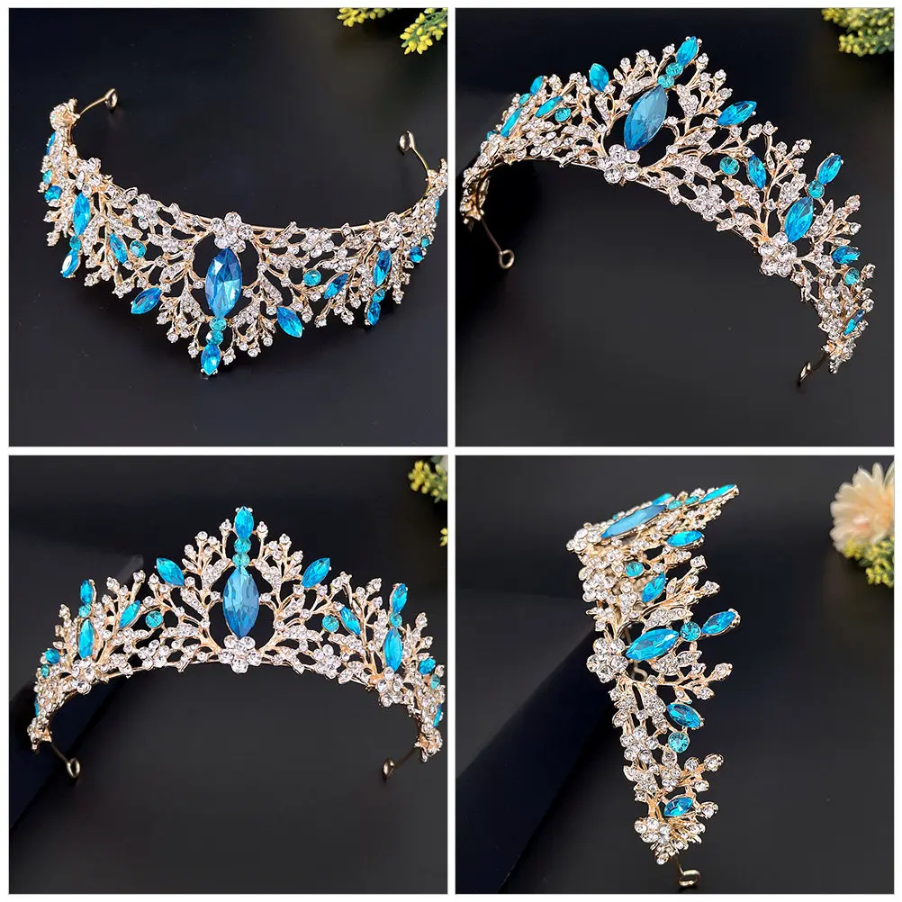 Elegant Rhinestone Bridal Headdress Wedding Birthday Prom Party Headdress Decorative Rhinestone Elements Bridal Decor
