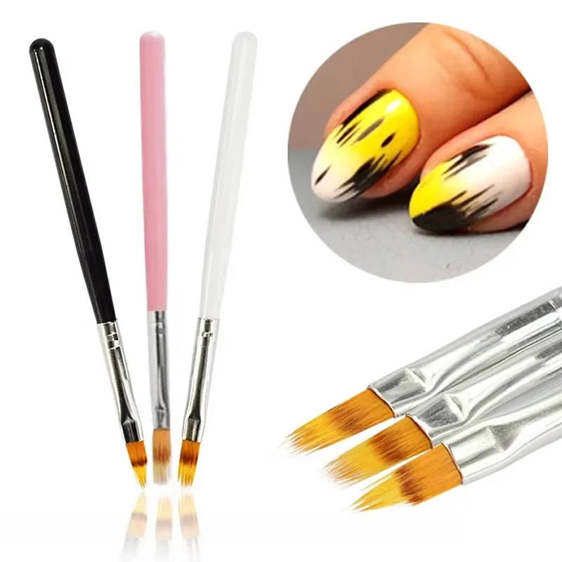 1/2/4pcs Nail Brush Acrylic Nail Art UV Gel Gradient Bloom Painting Brush Nail Design DIY Manicure Tools