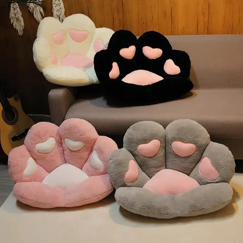 70x60 Cm Ins Cat Claw Semi-surround Cushion Imitation Rabbit Fur Cushion Pillow Tatami Floor Mat