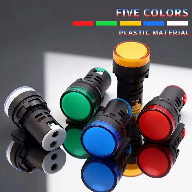 

1 шт. светодиодный индикатор питания AC220V, сигнальная лампа 22 мм, красный/зеленый