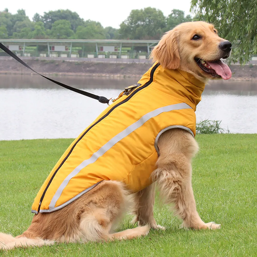 

1pc Thickened Dog Coat Waterproof Windproof Rainwear For Outdoor Puppy Hiking Beach Pet Dog Winter Warm Clothes Pet Supply