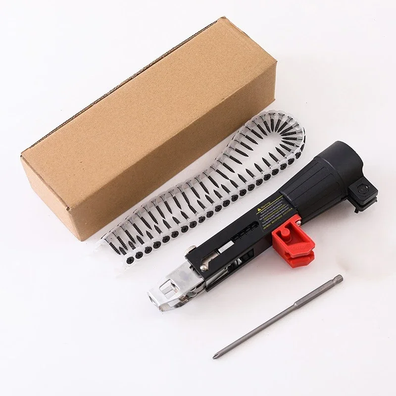 

NEW Automatic Chain Nail Gun Adapter Screw Gun for Drill Woodworking Tool Cordless Power Drill Attachment