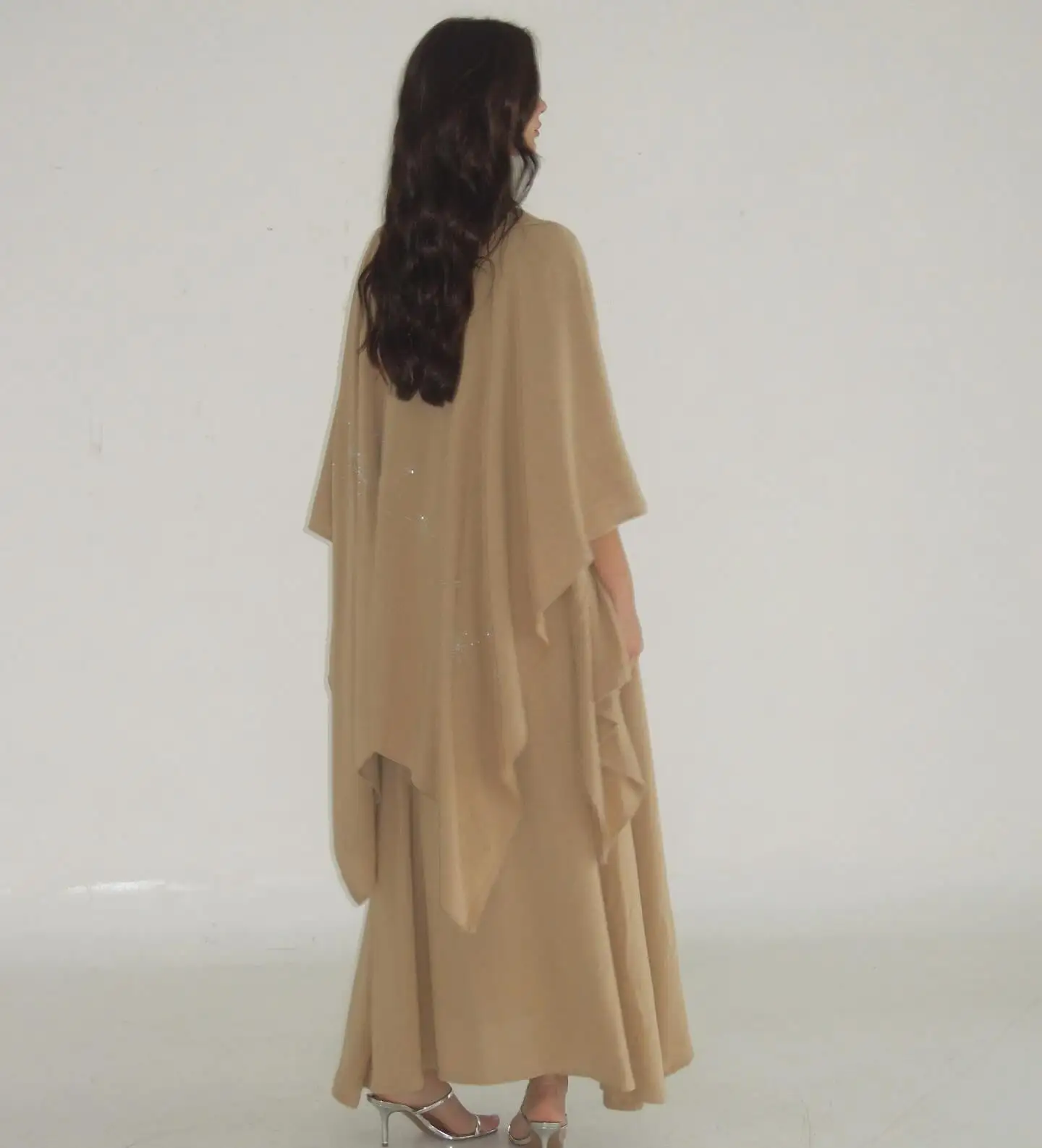 맞춤형 섬세한 저지 크리스탈 이브닝 드레스 고품질 3/4 슬리브 스쿠프 댄스 파티 드레스 사용자 정의 크기 특별 행사