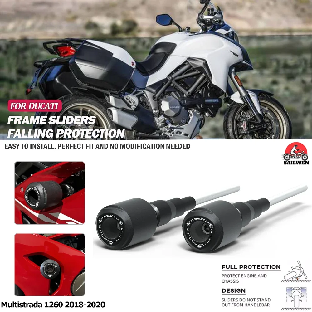 

Для Ducati Multistrada 1260/S/S Grand Tour/D/Air/Pikes Peak 2018-2020 ползунки для рамы мотоцикла, защита от столкновений