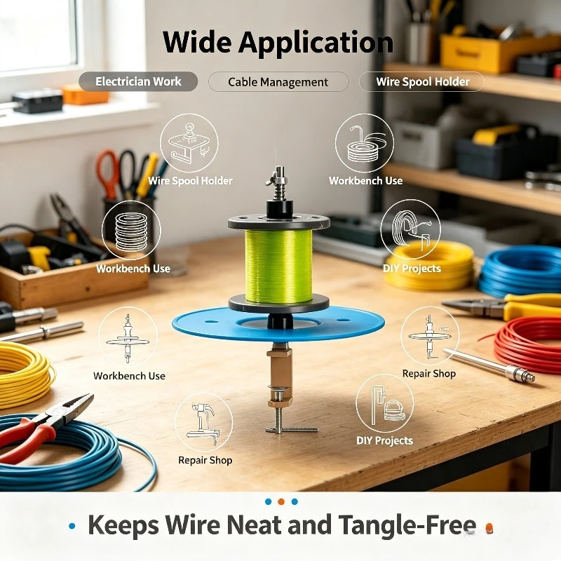 Pay-off Frame, Cotton Wire, Enameled Wire, Metal Damping, Adjustment Resistance, Elastic Tension, Self-contained Bearing