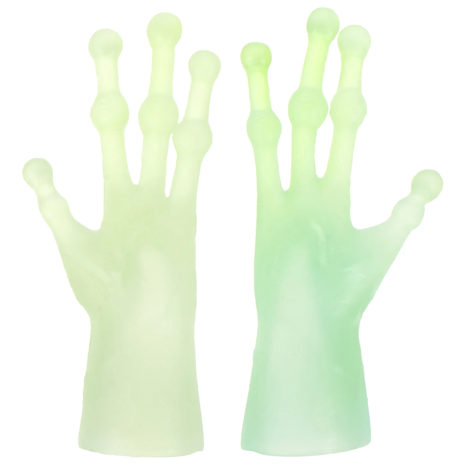 2 Pcs Toy Finger Cots Alien Cover Hand Trick Cosplay Green Gloves Costume Prop Funny Child