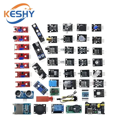 45 in 1 Sensors Modules 16 Kinds Starter Kit For Arduino Raspberry Pi , Better Than 37 in 1 With Box DIY UNO R3 MEGA2560