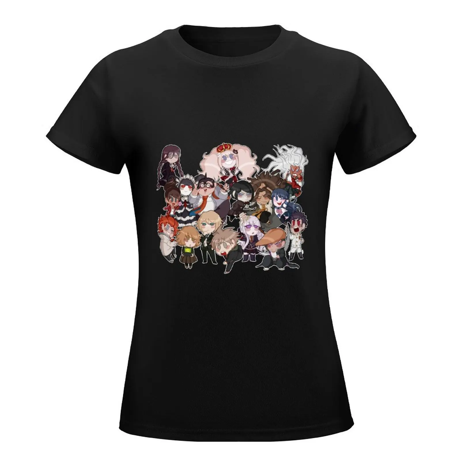 Dangan Ronpa Trigger Happy Havoc Chibi Set T-Shirt summer top female white t-shirts for Women