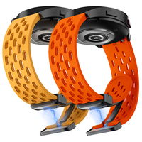 20mm 22mm Hole Silicone Magnetic strap for Samsung Galaxy Watch 7 FE 6 4 classic bracelet for Samsung Watch 5 5pro Gear S3 Band