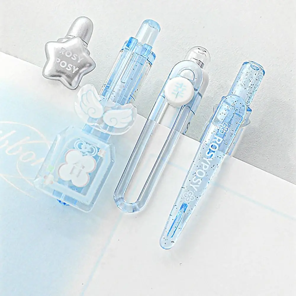 

4Pcs 0.5mm ST Nib Scented Gel Pen Black Ink Quick Drying Press Neutral Pen Smooth Writing INS Inspired