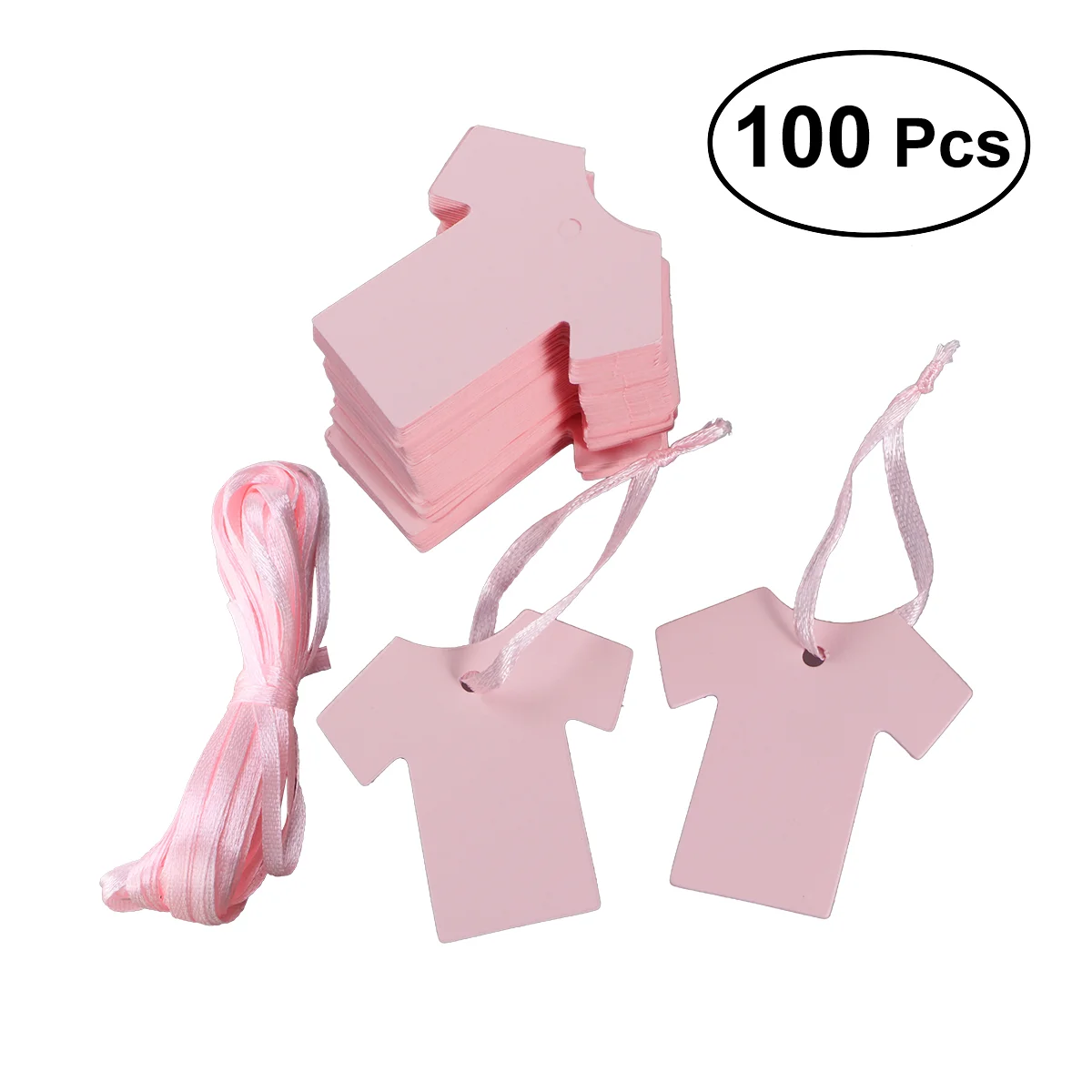 100pcs Baby Favour Gift Tags Paper Cloth Shape (Blue) Baby Favour Cloth Shape